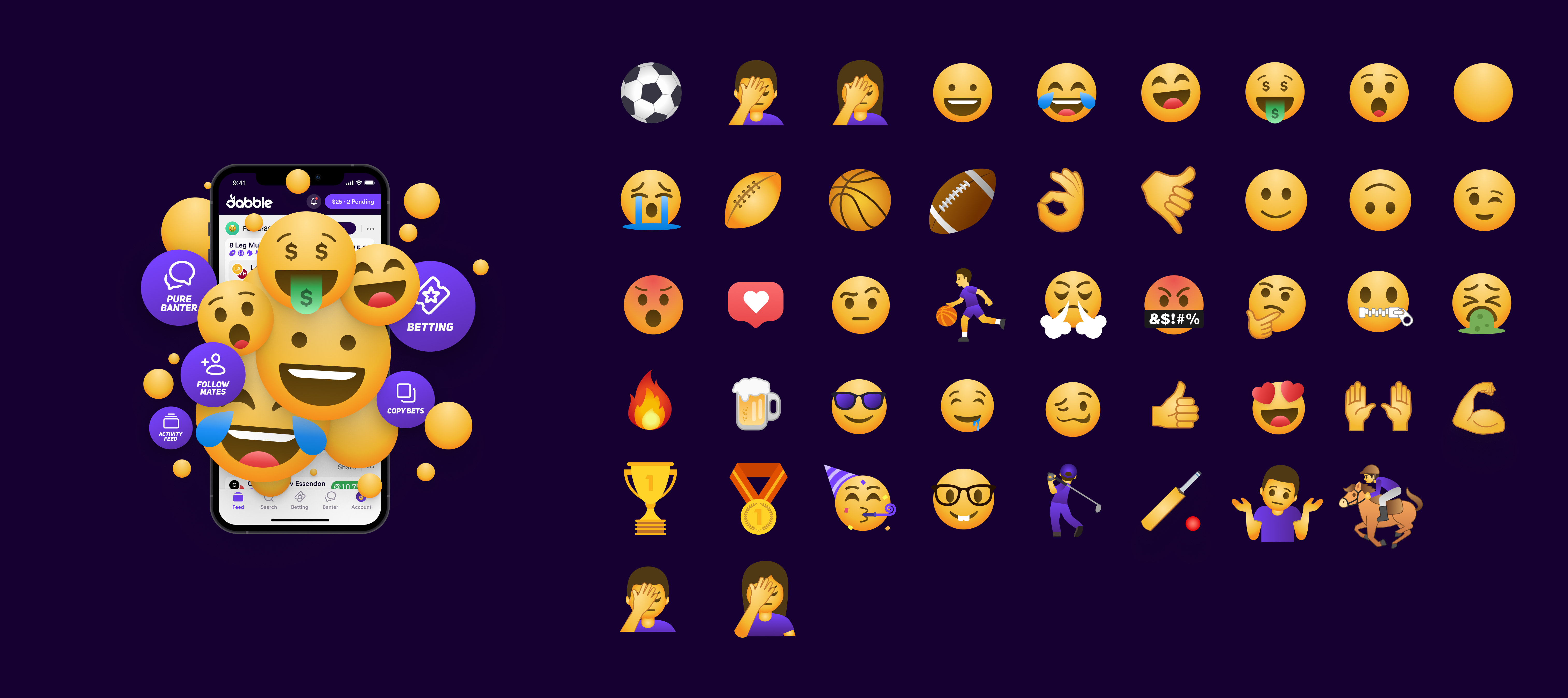 Dabble brand emoji set