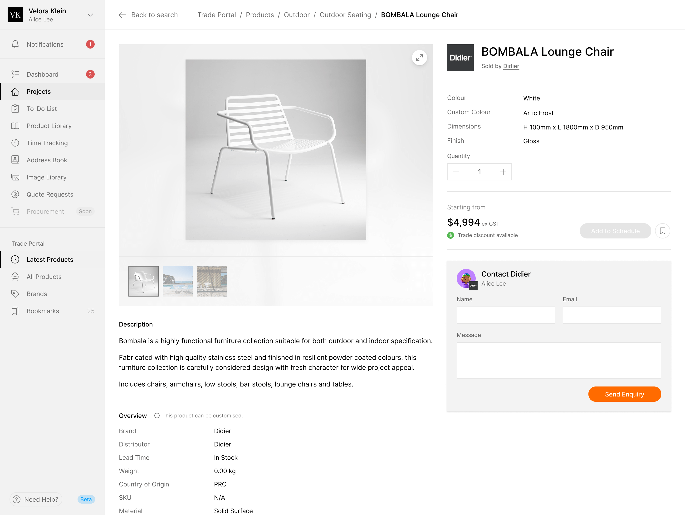 Marketplace product detail