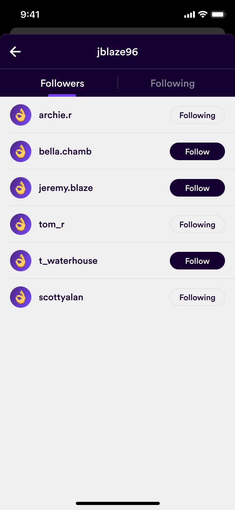 Dabble profile followers
